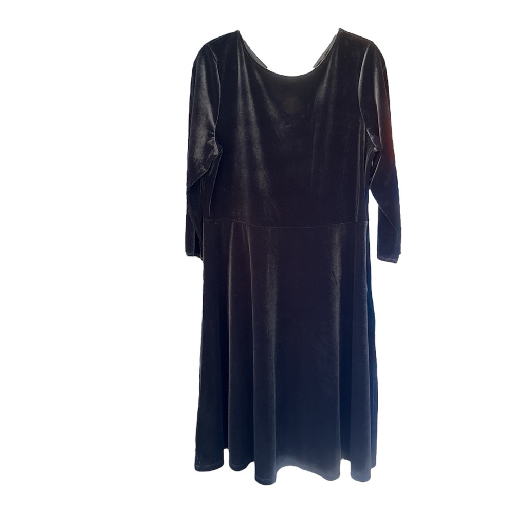 Talbots Elegant Black Velvet Dress